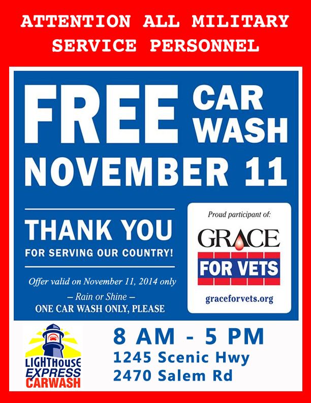 grace for vets grace for vets free car wash grace for vets free car