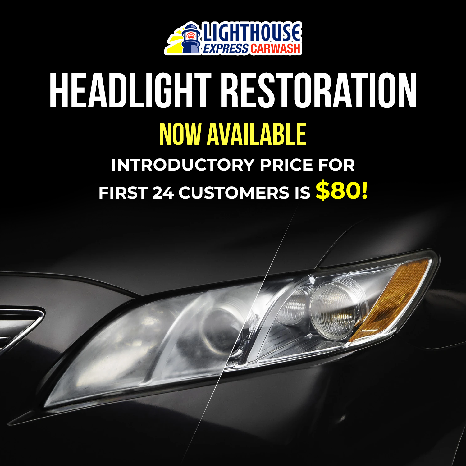 Headlight Restoration Services  Headlight restoration, Headlight  restoration service, Restoration services
